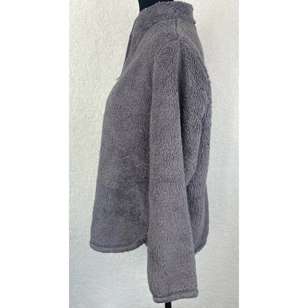 (NWT) H&M • Dusty Purple Quarter-Zip Sherpa Fleece Jacket, M - Picture 5 of 12